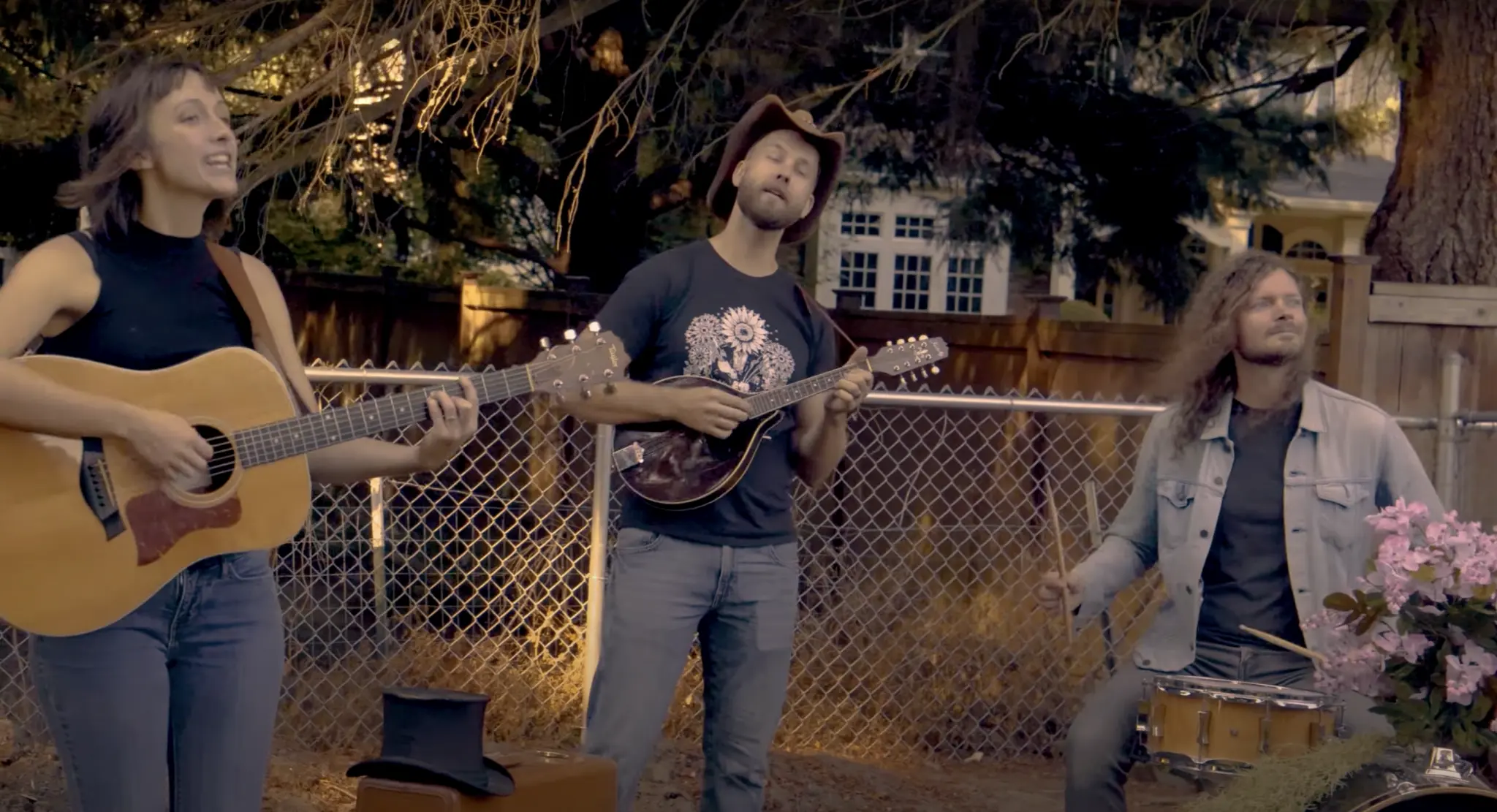 Band performing during Good Things To Last recording